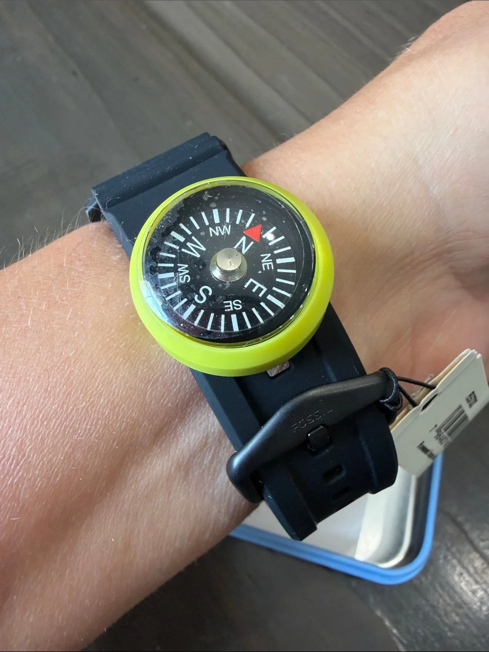 Fossil Men's Black neon green Watch